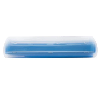 2X חשמלי נייד מחזיק מברשת שיניים בתיק תיבת מסע קמפינג אוראלי-ב 4 צבעים(כחול)