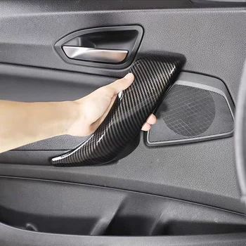 2X עבור ב. מ. וו 1 2 סדרת F20 F21 F22 F23 2012-2018 אביזרי רכב דלת פנימית ידית משענת יד ABS סיבי פחמן כיסוי דקורטיבי
