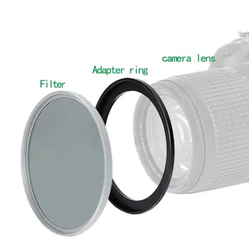 אלומיניום לרדת מסנן הטבעת 52mm-42mm 52-42mm 52 42 מסנן מתאם מתאם עדשה Canon Nikon Sony DSLR עדשת המצלמה