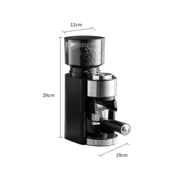 מטחנות קפה חשמליות 18 רמת מתכוונן באר טחנת קפה, מטחנת במהירות גבוהה אספרסו מכונת השחזה האיחוד האירופי Plug