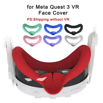 VR הפנים לחפות Meta Quest 3 סיליקון מסיכת עיניים זיעה עמיד לאבק להחלפה סיליקון הפנים פד על השאיפה 3 VR Accessoies