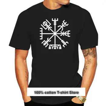 Vegvisir-Camiseta דה brújula vikinga nórdica, camiseta de alta calidad, mitología nórdica, Asatru, odinismo