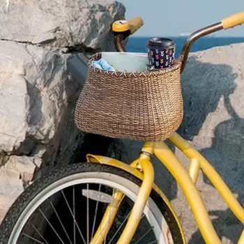 אופניים סל נייד סל אחסון רב-תכליתי עם רצועות מנשא אופניים מול סל לרכיבה על אופניים, פיקניק, רכיבה קניות